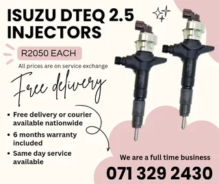 Isuzu Dteq 2.5 Injectors For Sale With Warranty