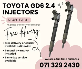 Toyota Gd6 2.4 Injectors For Sale With Warranty