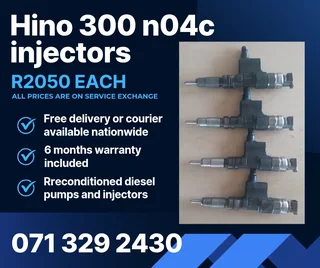 Hino Truck No4c Injectors For Sale With Warranty