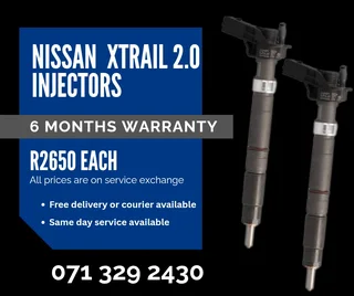 Nissan Xtrail 2.0 Injectors For Sale With Warranty