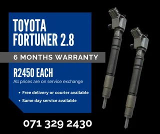 Toyota Fortuner 2.8 Injectors For Sale With Warranty