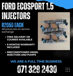 Ford Ecosport 1.5 Injectors For Sale With Warranty