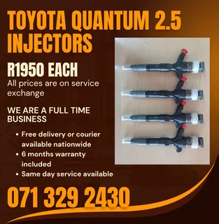 Toyota Quantum 2.5 Injectors For Sale With Warranty