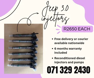 Jeep Grand Cherokee 3.0 Injectors For Sale With Warranty