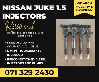 Nissan Juke 1.5 Injectors For Sale With Warranty