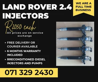 Land Rover 2.4 Injectors For Sale With Warranty Included