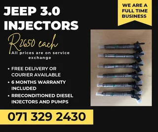 Jeep Cherokee 3.0 Injectors For Sale With Warranty Included