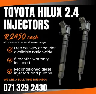 Toyota Hilux 2.4 Injectors For Sale With Warranty Included