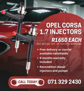 Opel Corsa 1.7 Injectors For Sale With Warranty