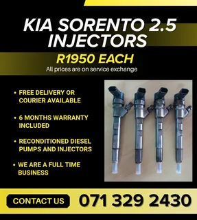 Kia Sorento 2.5 Injectors For Sale With Warranty Included In