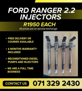 Ford Ranger 2.2 Injectors For Sale With Warranty Included