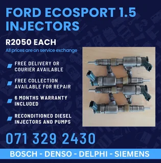 Ford Ecosport 1.5 Injectors For Sale With Warranty