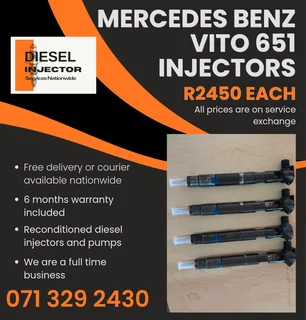 Mercedes Benz Vito 651 Injectors For Sale With Warranty