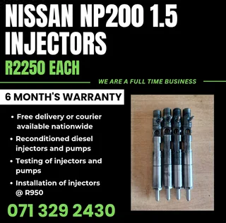 Nissan Np200 1.5 Injectors For Sale With Warranty Included