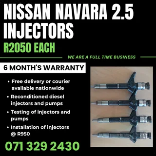 Nissan Navara 2.5 Injectors For Sale With Warranty Included