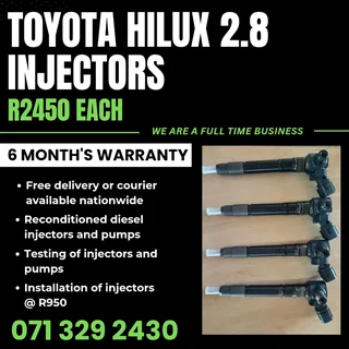 Toyota Hilux 2.8 Injectors For Sale With Warranty