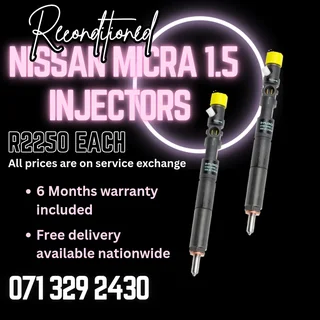 Nissan Micra 1.5 Injectors For Sale With Warranty