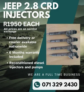 Jeep 2.8 Crd Injectors For Sale With Warranty