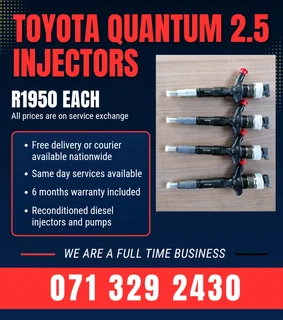 Toyota Quantum 2.5 Injectors For Sale With Warranty