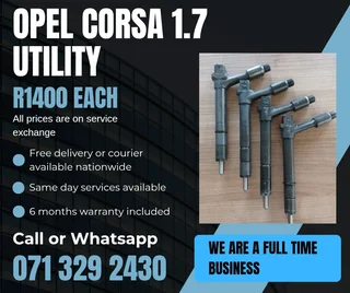 Opel Corsa 1.7 Injectors For Sale With Warranty