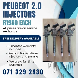 Peugeot 2.0 Injectors For Sale With Warranty Included