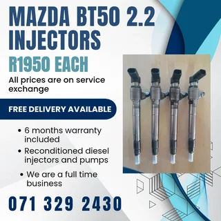 Mazda Bt50 2.2 Injectors For Sale With Warranty