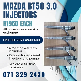 Mazda Bt50 3.0 Injectors For Sale With Warranty Included
