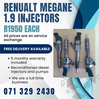Renualt Megane 1.9 Injectors For Sale With Warranty Included