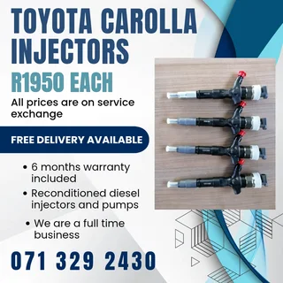 Toyota Carolla Injectors For Sale With Warranty Included In