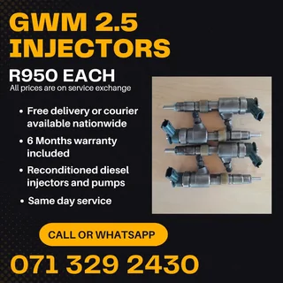 Gwm 2.5 Injectors For Sale With Warranty Included