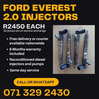 Ford Everest 2.0 Injectors For Sale With Warranty Included
