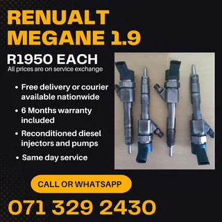 Renualt Megane 1.9 Injectors For Sale With Warranty Included