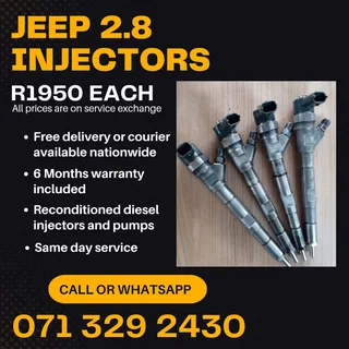 Jeep 2.8 Injectors For Sale With Warranty Included