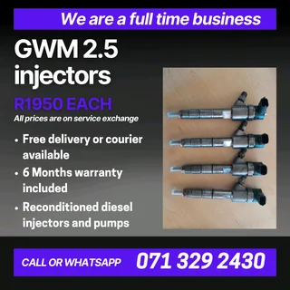 Gwm 2.5 Injectors For Sale With Warranty