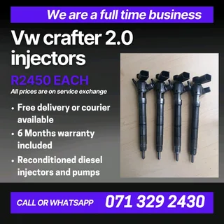 Vw Crafter 2.0 Injectors For Sale With Warranty Included