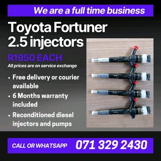 Toyota Fortuner 2.5 Injectors For Sale With Warranty Included