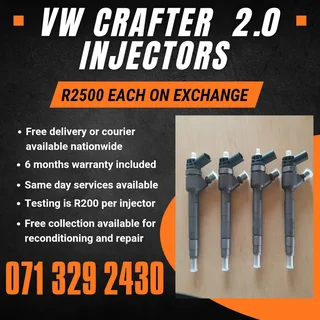 Vw Crafter 2.0 Injectors For Sale With Warranty