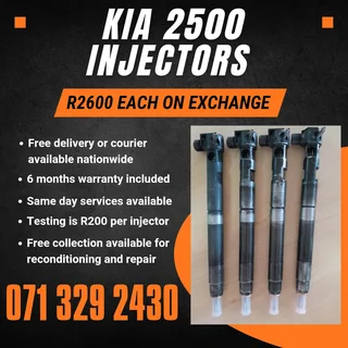 Kia 2500 Injectors For Sale With Warranty Included