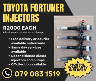 Toyota Fortuner 2.5 Injectors For Sale With Warranty