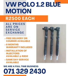 Vw Polo 1.2 Blue Motion Injectors For Sale With Warranty