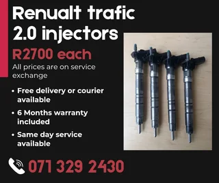 Renualt Trafic 2.0 Injectors With Warranty Inc