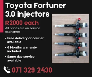 Toyota Fortuner 3.0 Injectors For Sale With Warranty