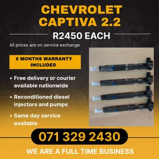 Chevrolet Captiva 2.2 Injectors For Sale With Warranty