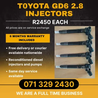 Toyota Gd6 2.4 Injectors For Sale With Warranty