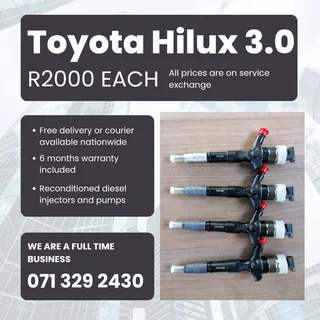 Toyota Hilux 3.0 Injectors For Sale With Warranty Included