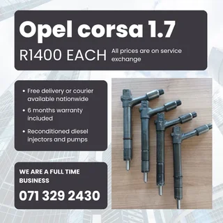 Opel Corsa 1.7 Injectors For Sale With Warranty Included In