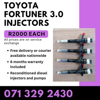 Toyota Fortuner 3.0 Injectors For Sale With Warranty