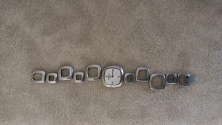 Fossil Watch Women 22mm Silver Tone Square Link Band Es-1859 Needs‼️ A New Battery 6.25"