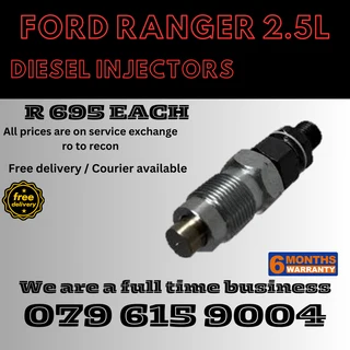 Ford Ranger 2.5L WL Diesel Injectors for sale on service exchange or to recon