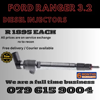 Ford Ranger 3.2 Diesel Injectors for sale on service exchange or to recon